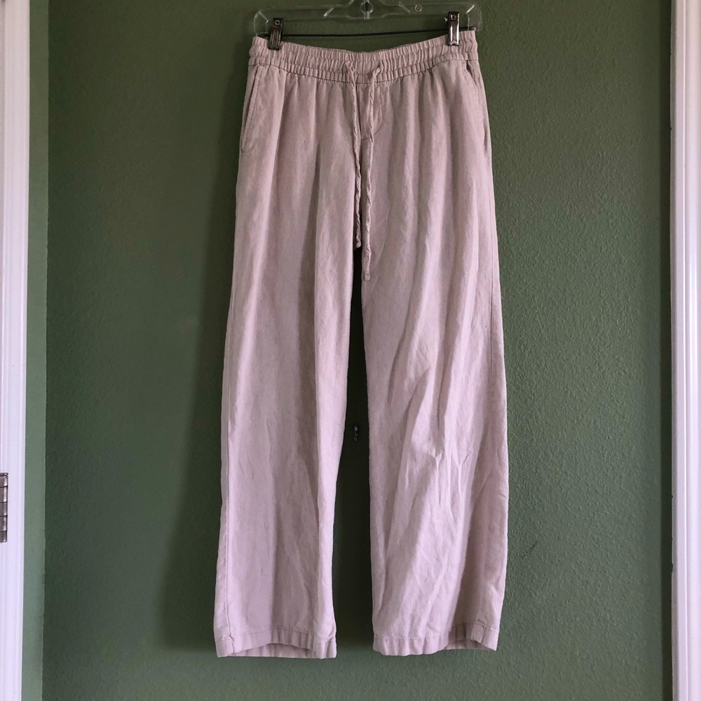 Linen pants with pockets